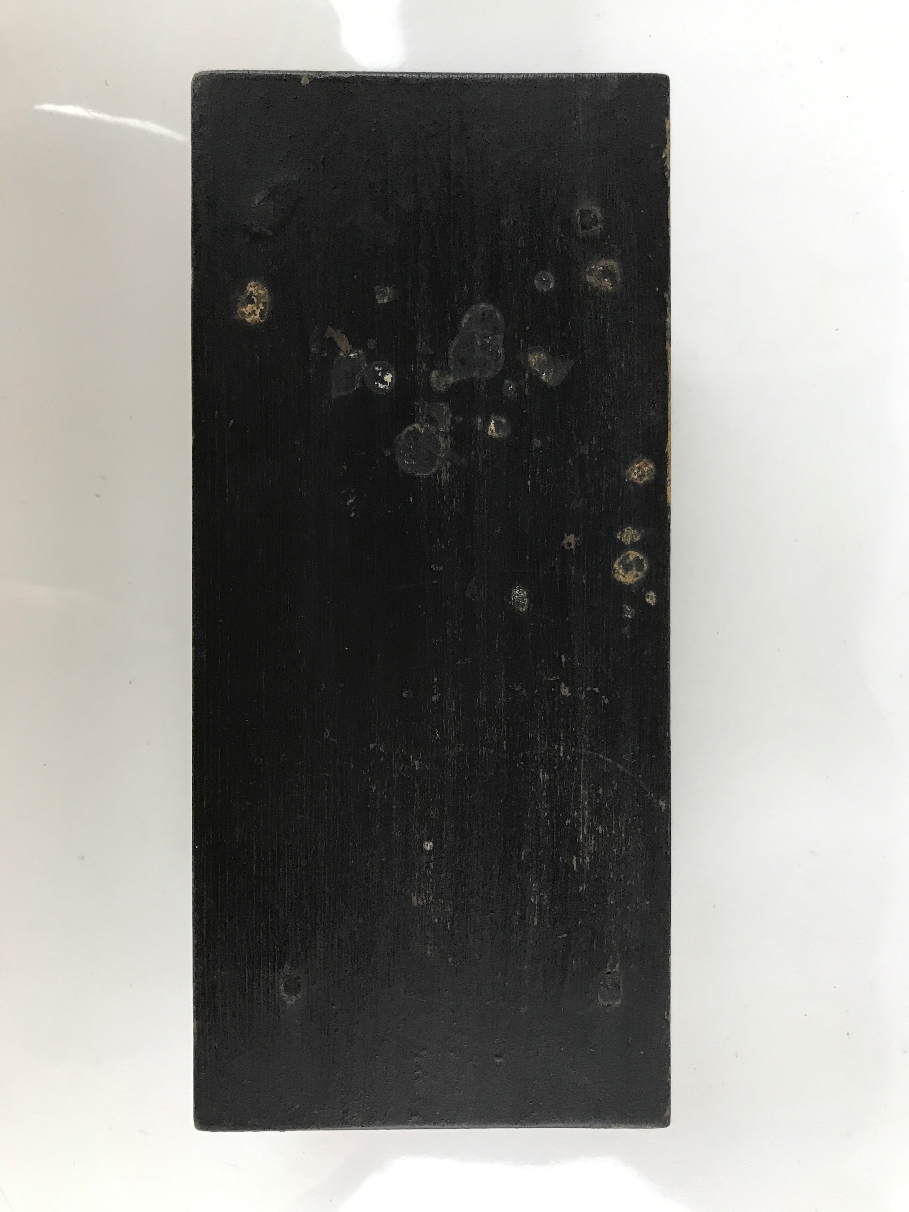Japanese Buddhist Altar Wood Flower Vase Hanatate Stand Vtg Simple Black BA303