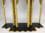Japanese Buddhist Altar Wood Lacquer Inner Temple Gilt Brass Black Gold BA241