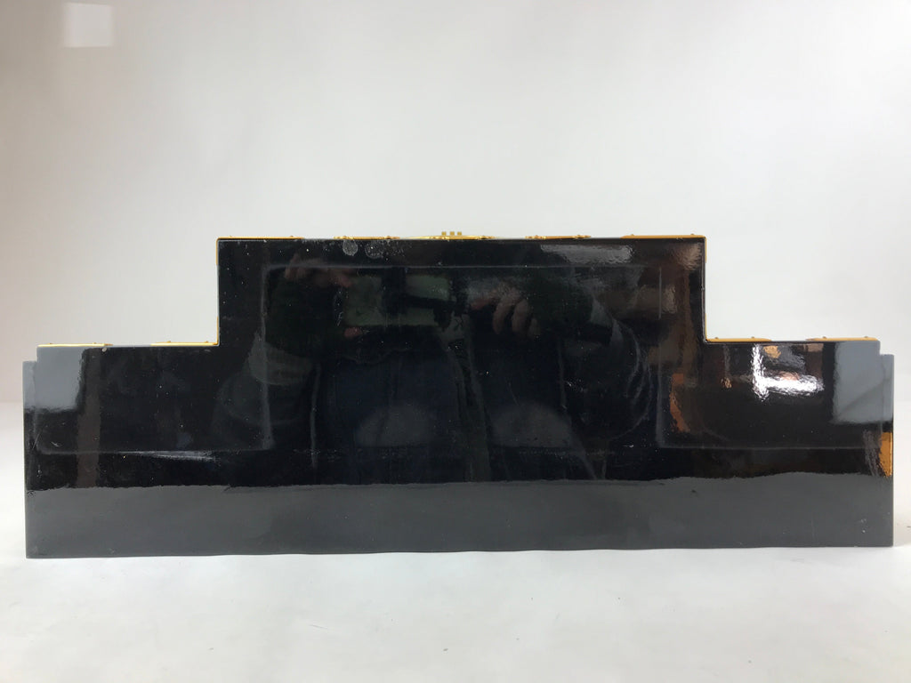 Japanese Buddhist Altar Wood Lacquer Inner Temple Gilt Brass Black Gold BA241