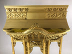 Japanese Buddhist Altar Wood Lacquer Inner Temple Gilt Brass Black Gold BA241