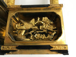 Japanese Buddhist Altar Wood Lacquer Inner Temple Gilt Brass Black Gold BA279