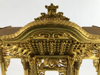 Japanese Buddhist Altar Wood Lacquer Inner Temple Gilt Brass Black Gold BA414