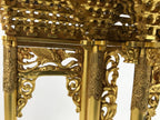 Japanese Buddhist Altar Wood Lacquer Inner Temple Gilt Brass Black Gold BA414
