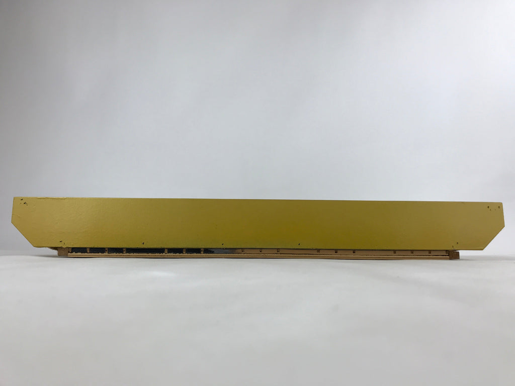 Japanese Buddhist Altar Wood Lacquer Inside Ceiling Vtg Black Lattice Gold BA240