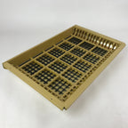 Japanese Buddhist Altar Wood Lacquer Inside Ceiling Vtg Black Lattice Gold BA240