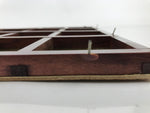 Japanese Buddhist Altar Wood Lacquer Inside Ceiling Vtg Brown Lattice Gold BA459
