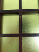 Japanese Buddhist Altar Wood Lacquer Inside Ceiling Vtg Brown Lattice Gold BA459