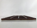 Japanese Buddhist Altar Wood Lacquer Inside Ceiling Vtg Brown Lattice Gold BA459