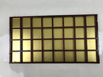 Japanese Buddhist Altar Wood Lacquer Inside Ceiling Vtg Brown Lattice Gold BA459