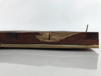 Japanese Buddhist Altar Wood Lacquer Inside Ceiling Vtg Brown Lattice Gold BA459