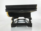 Japanese Buddhist Altar Wood Lacquer Offering Table Vtg Maejoku Black Gold BA300