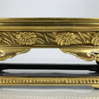 Japanese Buddhist Altar Wood Lacquer Offering Table Vtg Maejoku Black Gold BA350