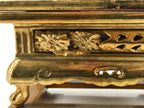 Japanese Buddhist Altar Wood Lacquer Offering Table Vtg Maejoku Black Gold BA403