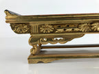 Japanese Buddhist Altar Wood Lacquer Offering Table Vtg Maejoku Red Gold BA405