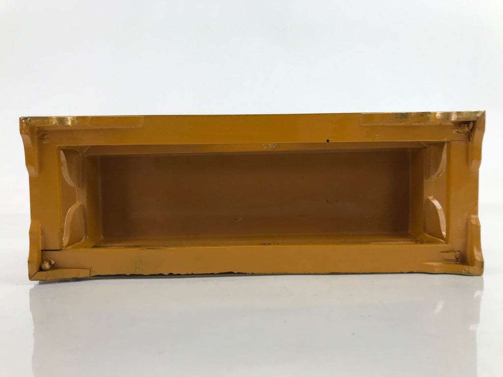 Japanese Buddhist Altar Wood Lacquer Offering Table Vtg Maejoku Red Gold BA405