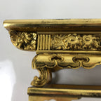 Japanese Buddhist Altar Wood Lacquer Offering Table Vtg Maejoku Red Gold BA471
