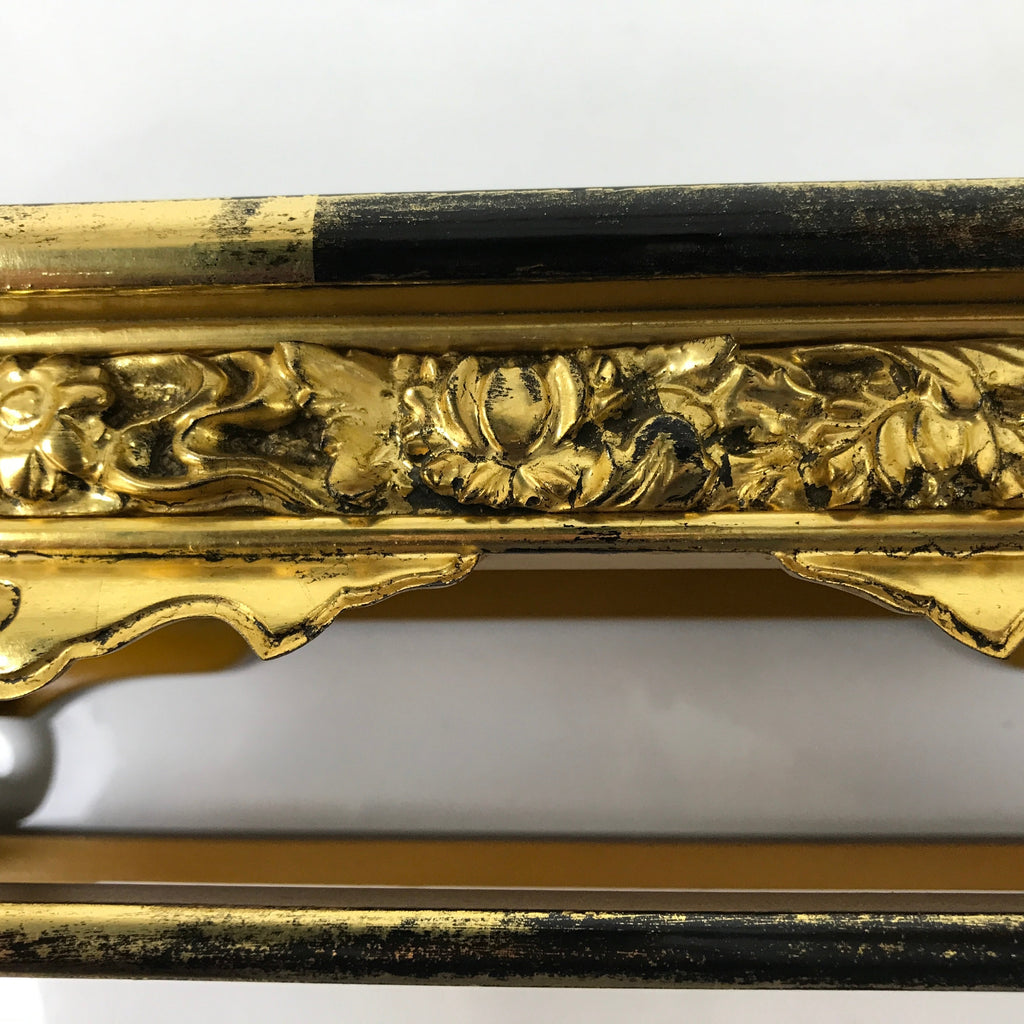 Japanese Buddhist Altar Wood Lacquer Offering Table Vtg Maejoku Red Gold BA471