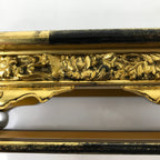 Japanese Buddhist Altar Wood Lacquer Offering Table Vtg Maejoku Red Gold BA471