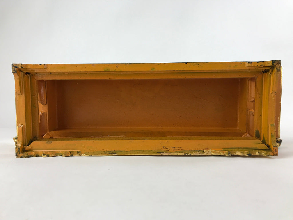 Japanese Buddhist Altar Wood Lacquer Offering Table Vtg Maejyoku Red Gold BA218