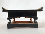 Japanese Buddhist Altar Wood Lacquer Offering Table Vtg Maejyoku Red Gold BA248