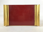 Japanese Buddhist Altar Wood Lacquer Offering Table Vtg Maejyoku Red Gold BA248