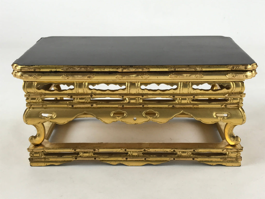 Japanese Buddhist Altar Wood Lacquer Offering Table Vtg Nishiji Maejyoku BA249