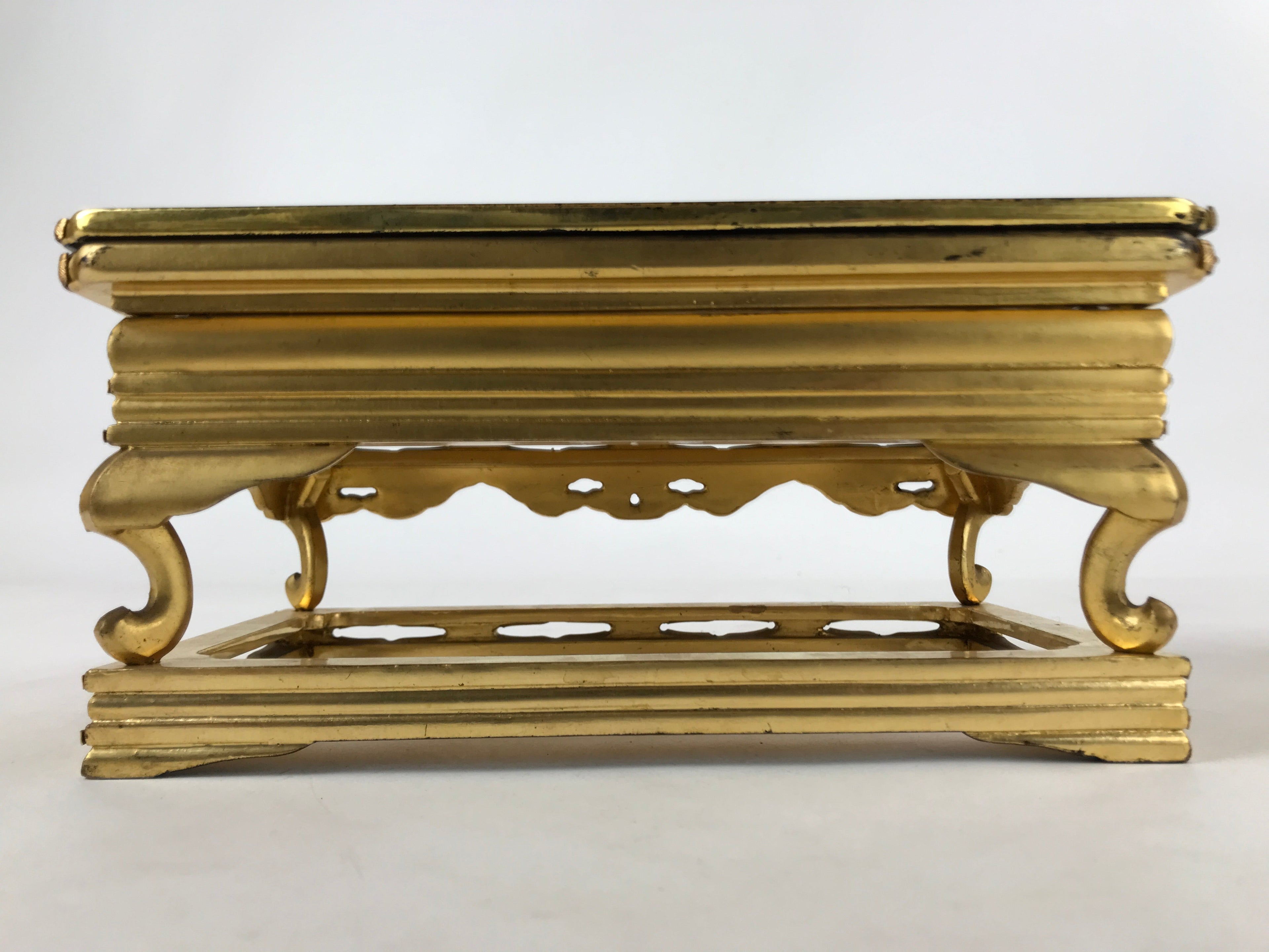 Japanese Buddhist Altar Wood Lacquer Offering Table Vtg Nishiji Maejyoku BA249