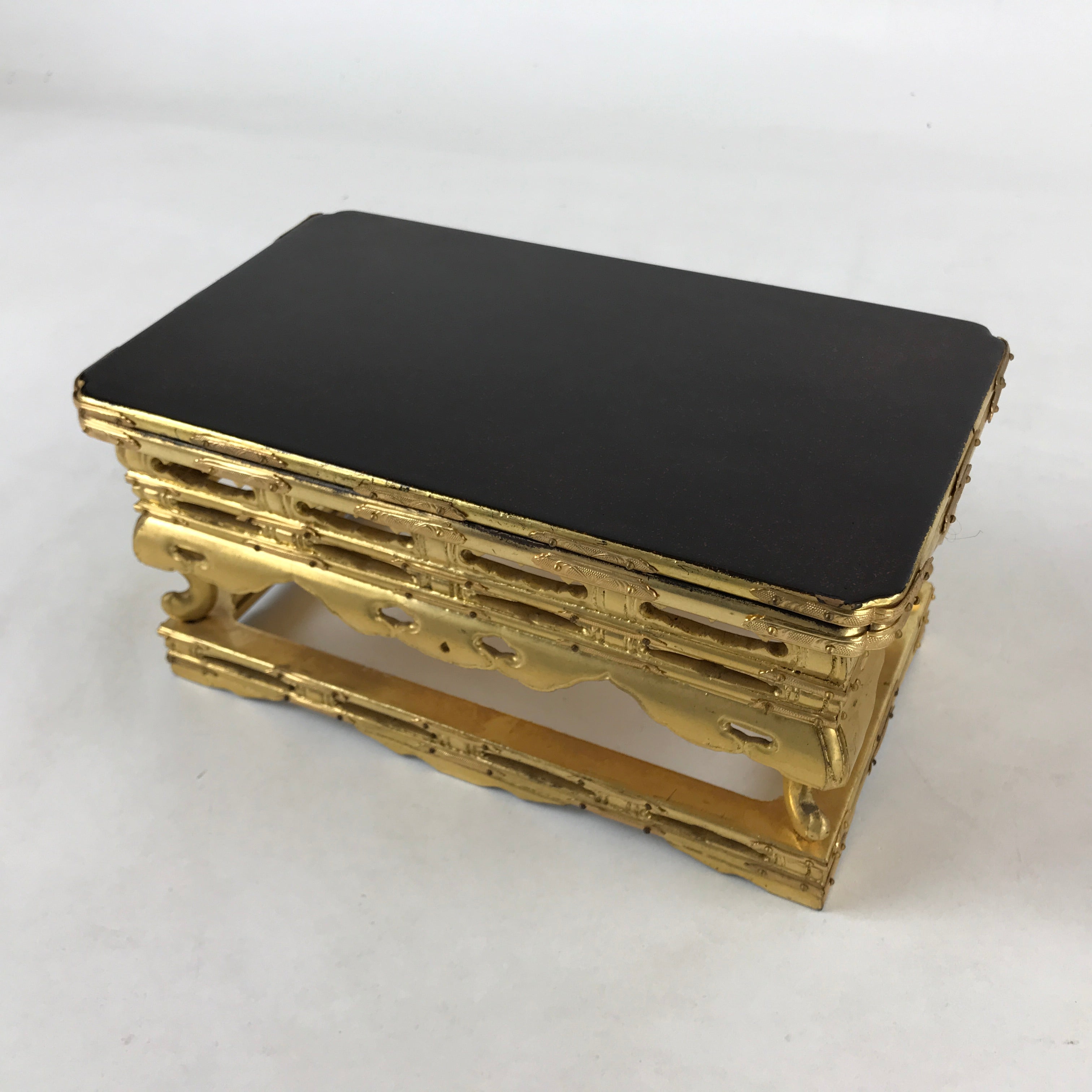 Japanese Buddhist Altar Wood Lacquer Offering Table Vtg Nishiji Maejyoku BA249