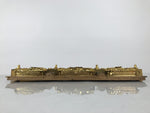 Japanese Buddhist Altar Wood Lacquer Part Carved Bird Peony Gold Brass BP32
