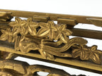 Japanese Buddhist Altar Wood Lacquer Part Carved Bird Peony Gold Brass BP32