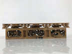 Japanese Buddhist Altar Wood Lacquer Part Carved Bird Peony Gold Brass BP32