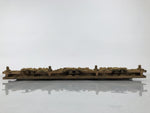 Japanese Buddhist Altar Wood Lacquer Part Carved Bird Peony Gold Brass BP32