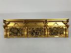 Japanese Buddhist Altar Wood Lacquer Part Carved Peacock Ho-Oh Gold Brass BP30