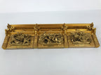 Japanese Buddhist Altar Wood Lacquer Part Carved Peacock Ho-Oh Gold Brass BP30