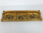 Japanese Buddhist Altar Wood Lacquer Part Carved Peacock Ho-Oh Gold Brass BP30