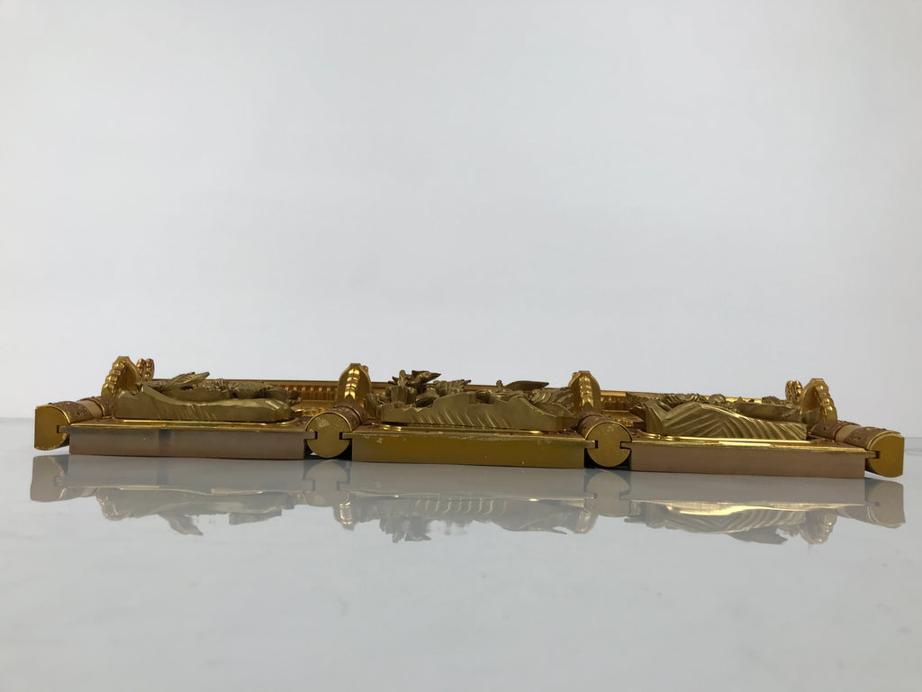 Japanese Buddhist Altar Wood Lacquer Part Carved Peacock Ho-Oh Gold Brass BP30