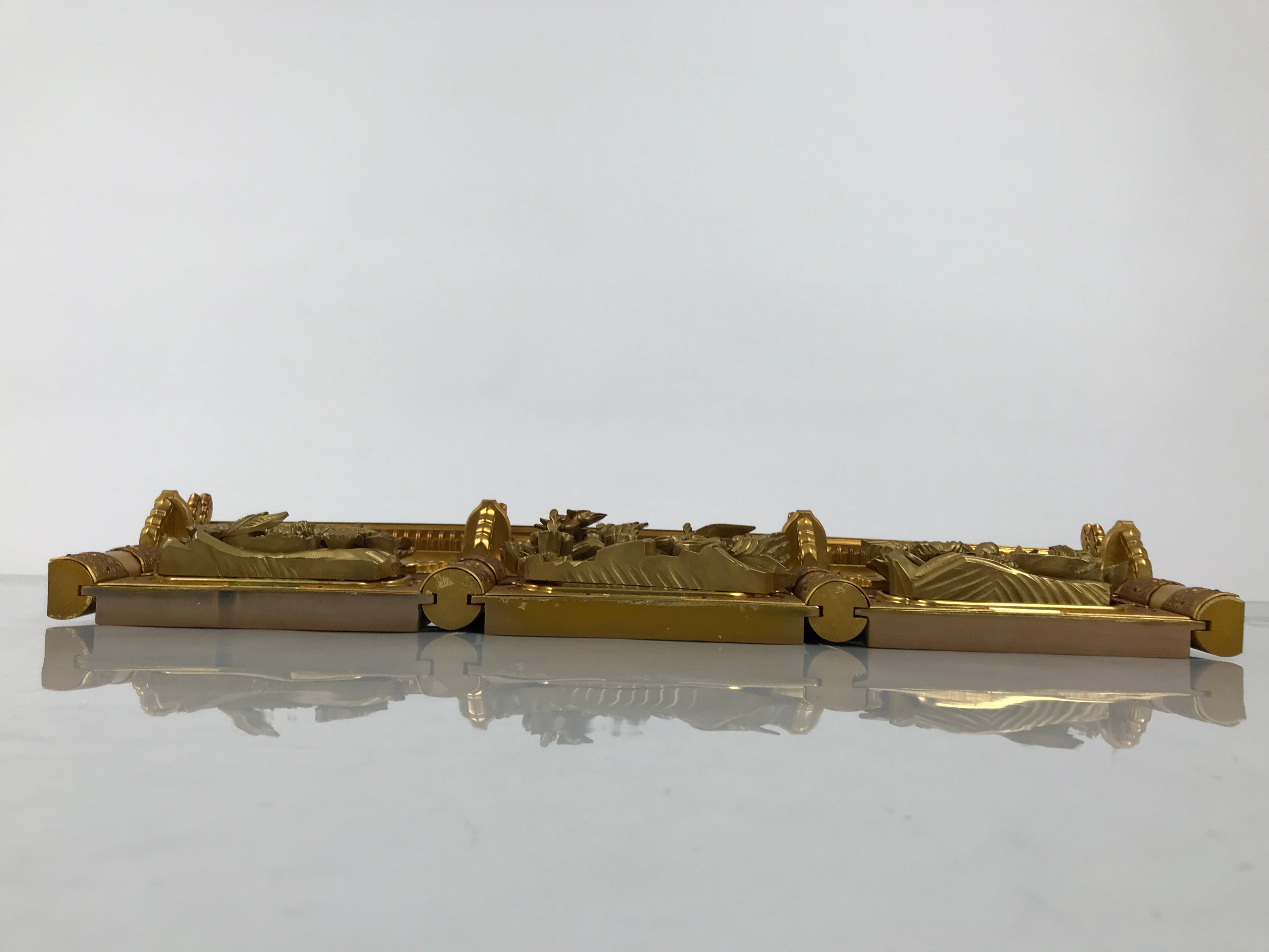 Japanese Buddhist Altar Wood Lacquer Part Carved Peacock Ho-Oh Gold Brass BP30