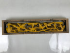 Japanese Buddhist Altar Wood Lacquer Part Carved Peony Botan Gold Brass BA722