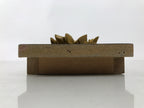 Japanese Buddhist Altar Wood Lacquer Part Carved Peony Botan Gold Brass BA722