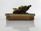Japanese Buddhist Altar Wood Lacquer Part Vtg Gilt Carved Peony Birds Gold BA285