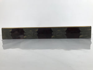 Japanese Buddhist Altar Wood Lacquered Drawer Tray Vtg Brown Black Bronze BA306