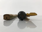 Japanese Buddhist Altar Wood Pillar Vtg Butsudan Spare Parts 2pcs Gold BA805