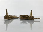 Japanese Buddhist Altar Wood Pillar Vtg Butsudan Spare Parts 2pcs Gold BA805