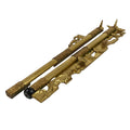 Japanese Buddhist Altar Wood Pillar Vtg Butsudan Spare Parts 2pcs Gold BA805
