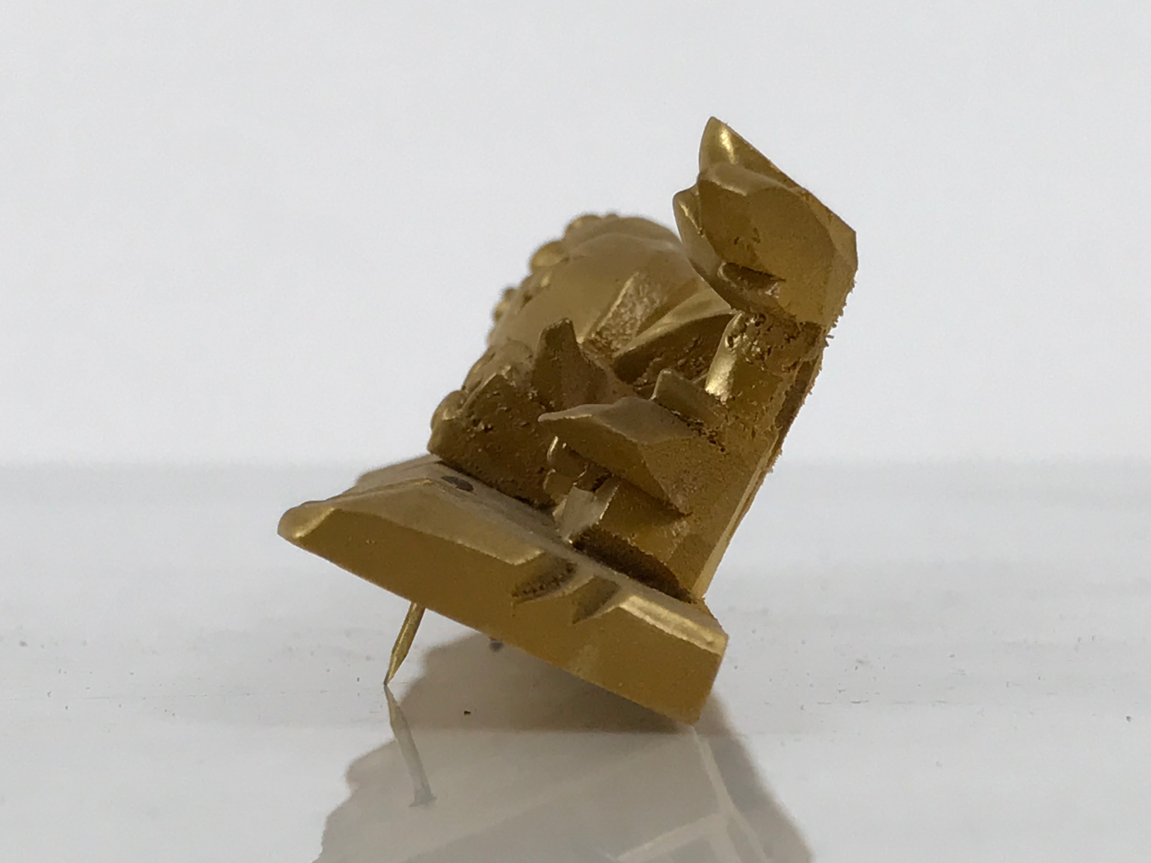 Japanese Buddhist Altar Wood Shishi Lion Dog Vtg Butsudan Spare Part Gold BP2