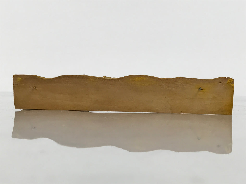 Japanese Buddhist Altar Wood Shishi Lion Dog Vtg Butsudan Spare Part Gold BP2