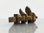 Japanese Buddhist Altar Wood Temple Roof Decor Vtg Butsudan Spare Part Gold BP1