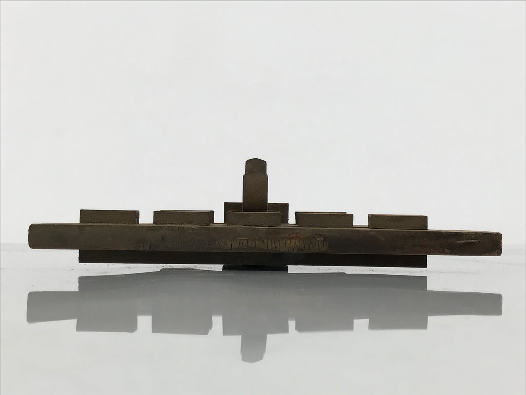 Japanese Buddhist Altar Wood Temple Roof Decor Vtg Butsudan Spare Part Gold BP1