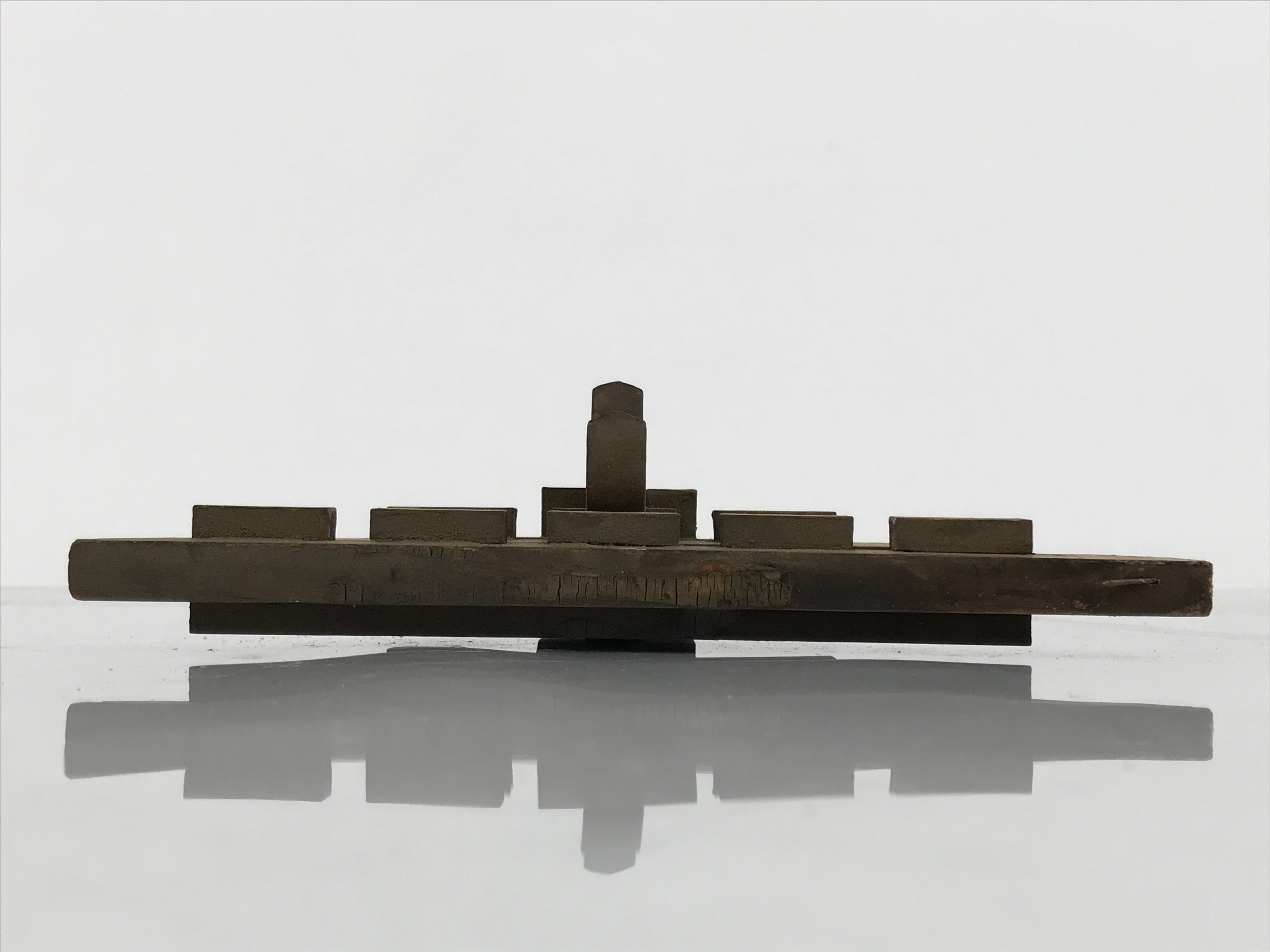 Japanese Buddhist Altar Wood Temple Roof Decor Vtg Butsudan Spare Part Gold BP1