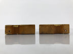 Japanese Buddhist Altar Wooden Kouran Railing Decorative Part Vtg 2pc Gold BA753